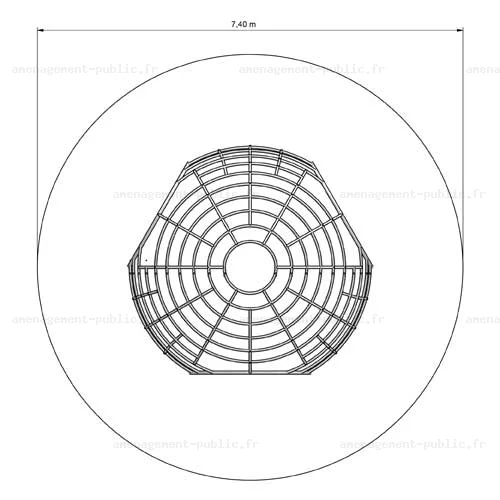 Stucture de jeu en métal pour aire de jeux